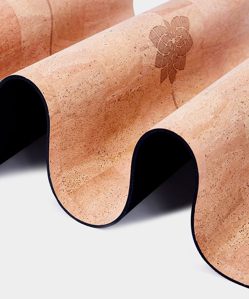 White non-slip yoga mat made of cork and natural rubber - CASA Origin –  heinsa