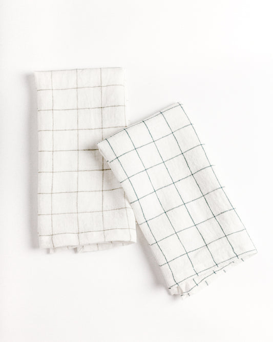 iD Chicago-Stone Washed Linen Tea Towel