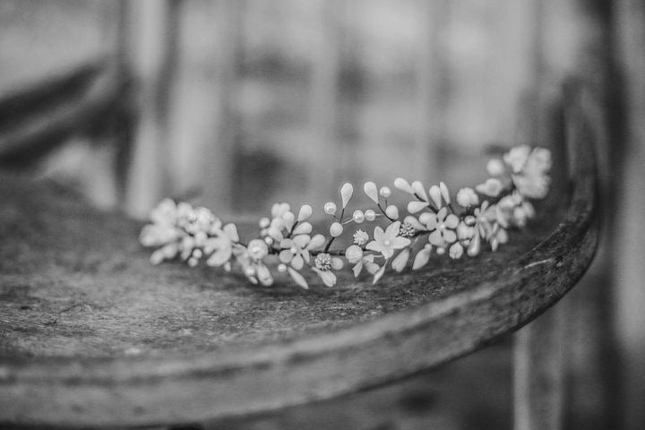 couronne clementine photo en noir et blanc lizeron