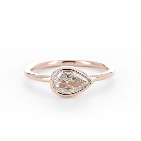 Rose Gold Pear Engagement Ring