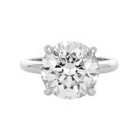 THE CATHERDRAL SOLITAIRE | 6.06CT ROUND DIAMOND ENGAGEMENT RING | 14K WHITE GOLD