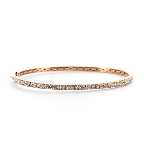 1.00CTW DIAMOND FLEX BANGLE - ROSE GOLD