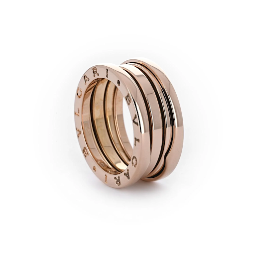 Bzero1 Rose Gold Three-band Ring