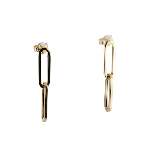 Double Paperclip Link Earrings 