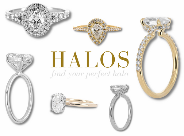 Custom Engagement Ring / Oval halo engagement rings / Round halo engagement rings / Hidden halo engagement ring / Design an engagement ring / Engagement ring(s)