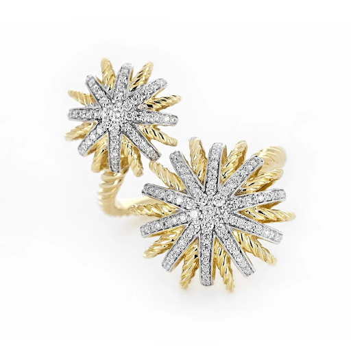 Yellow Gold With Pave Diamonds