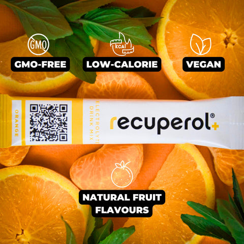 recuperol electrolyte sachet, orange GMO free