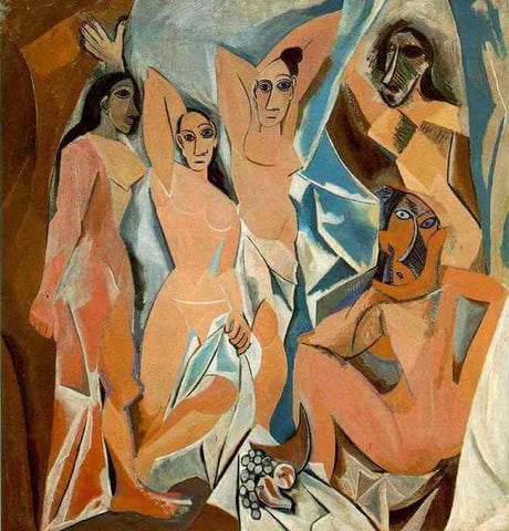 Les Demoiselles d'Avignon by Pablo Picasso, thought to be the painting that led to Cubism