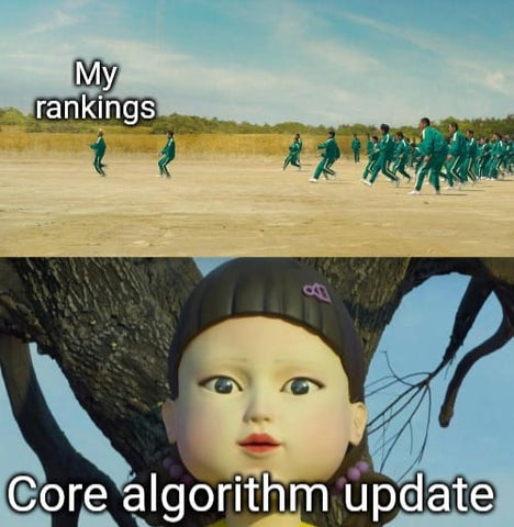 squid game core algorithm update meme
