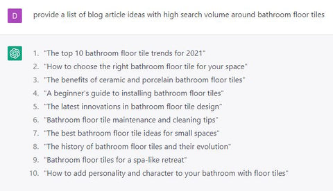 Floor tile question ideas from chatgpt