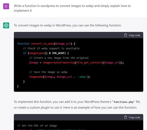 chatgpt function to convert images to webp