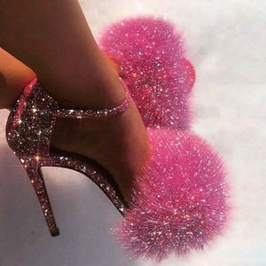 Pink Glitter Heels Aesthetic - Jump In The Firee