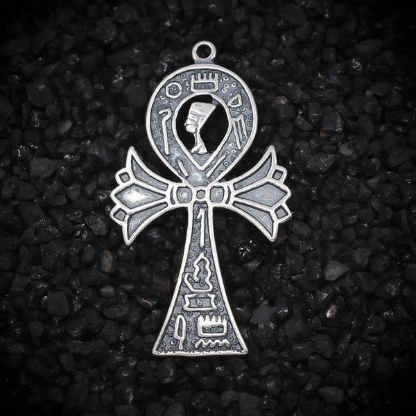 Ankh Key of Eternal Life Hieroglyphics Ancient Egyptian Oval Charm | 9