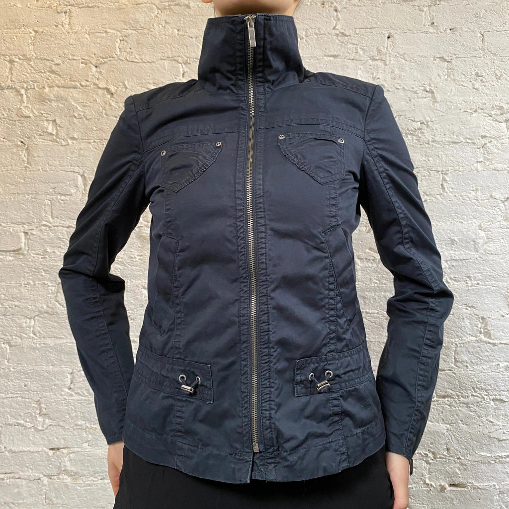 image of Esprit Jacket - Small Navy Cotton