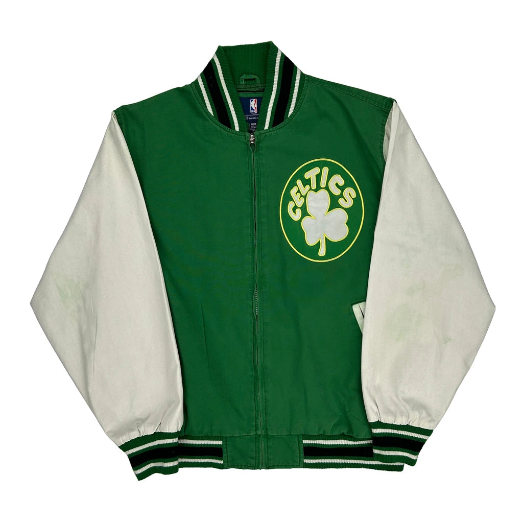 image of Boston Celtics G-Iii Sports Nba Varsity Jacket - XL Green Cotton