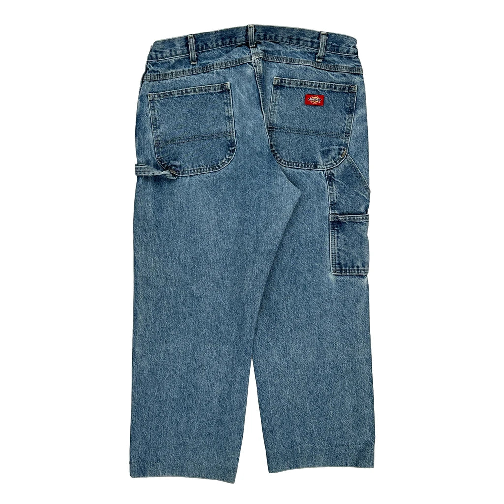 image of Dickies Carpenter Jeans - 35W 26L Blue Cotton