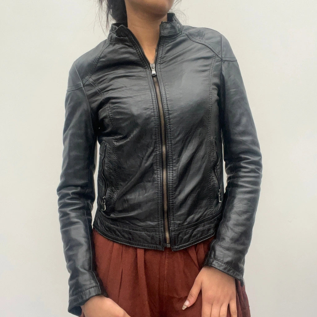 image of L.B.K. Leather Jacket - XS Black Leather