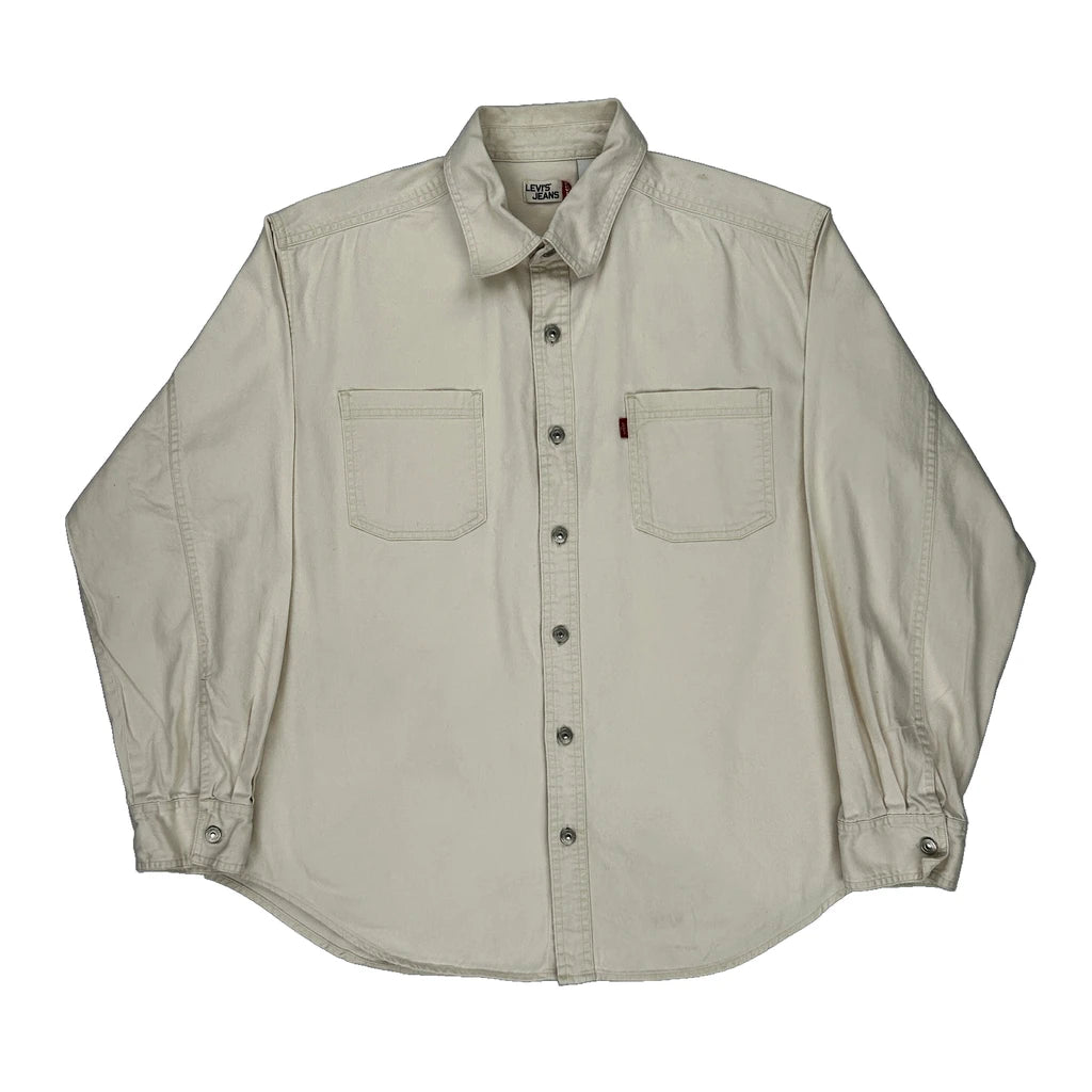 image of Levis Denim Shirt - Large White Cotton
