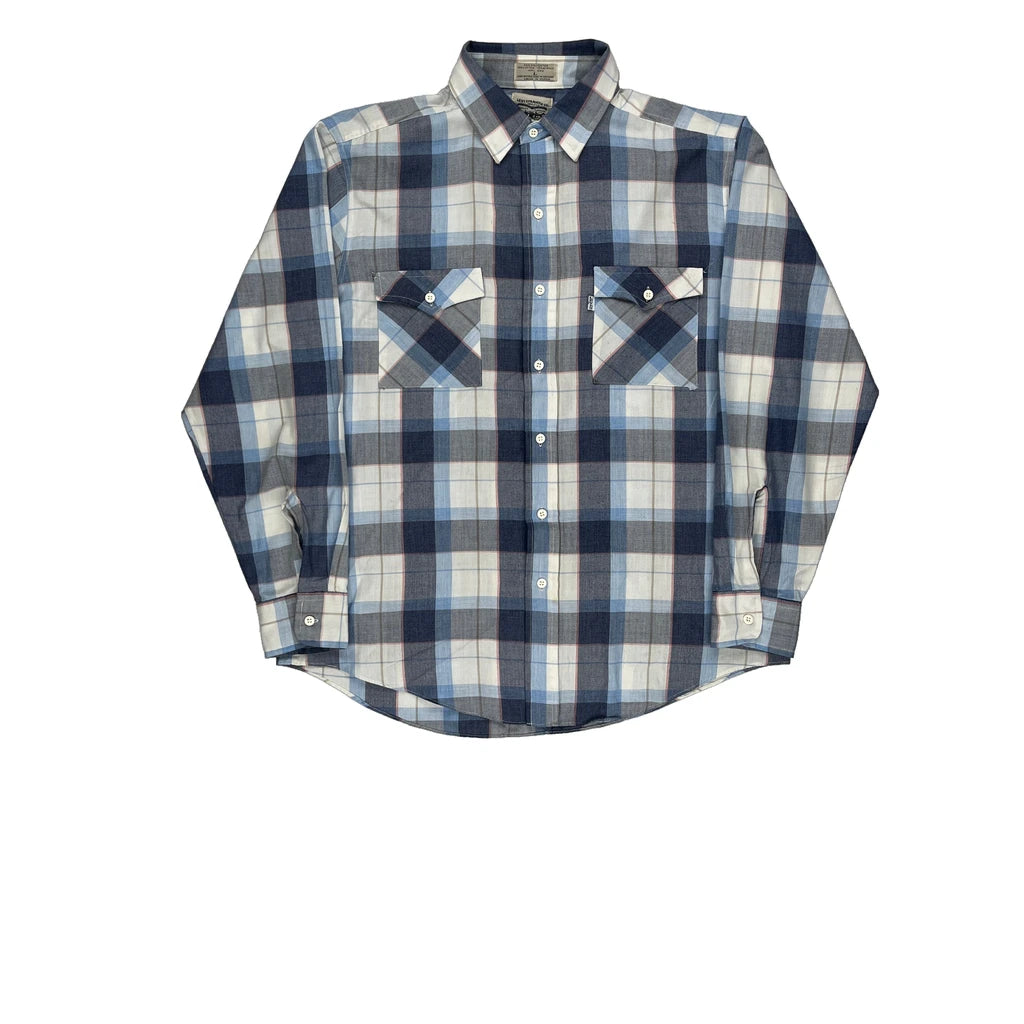 image of Levis Checked Shirt - Large Blue Polyester