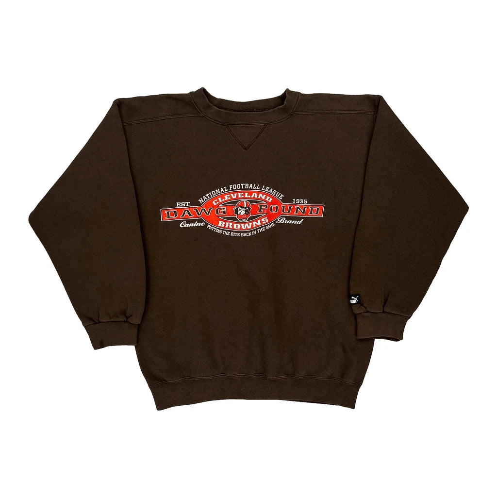 image of Cleveland Browns Unbranded Nfl Sweatshirt - Large Brown Cotton