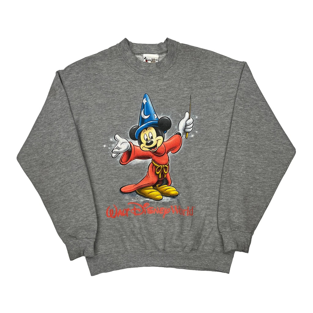 image of Mickey Mouse Disney Graphic Sweatshirt - Large Grey Cotton Blend