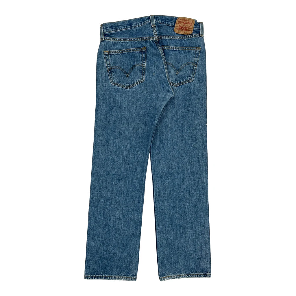image of 501 Levis Jeans - 32W 31L Blue Cotton