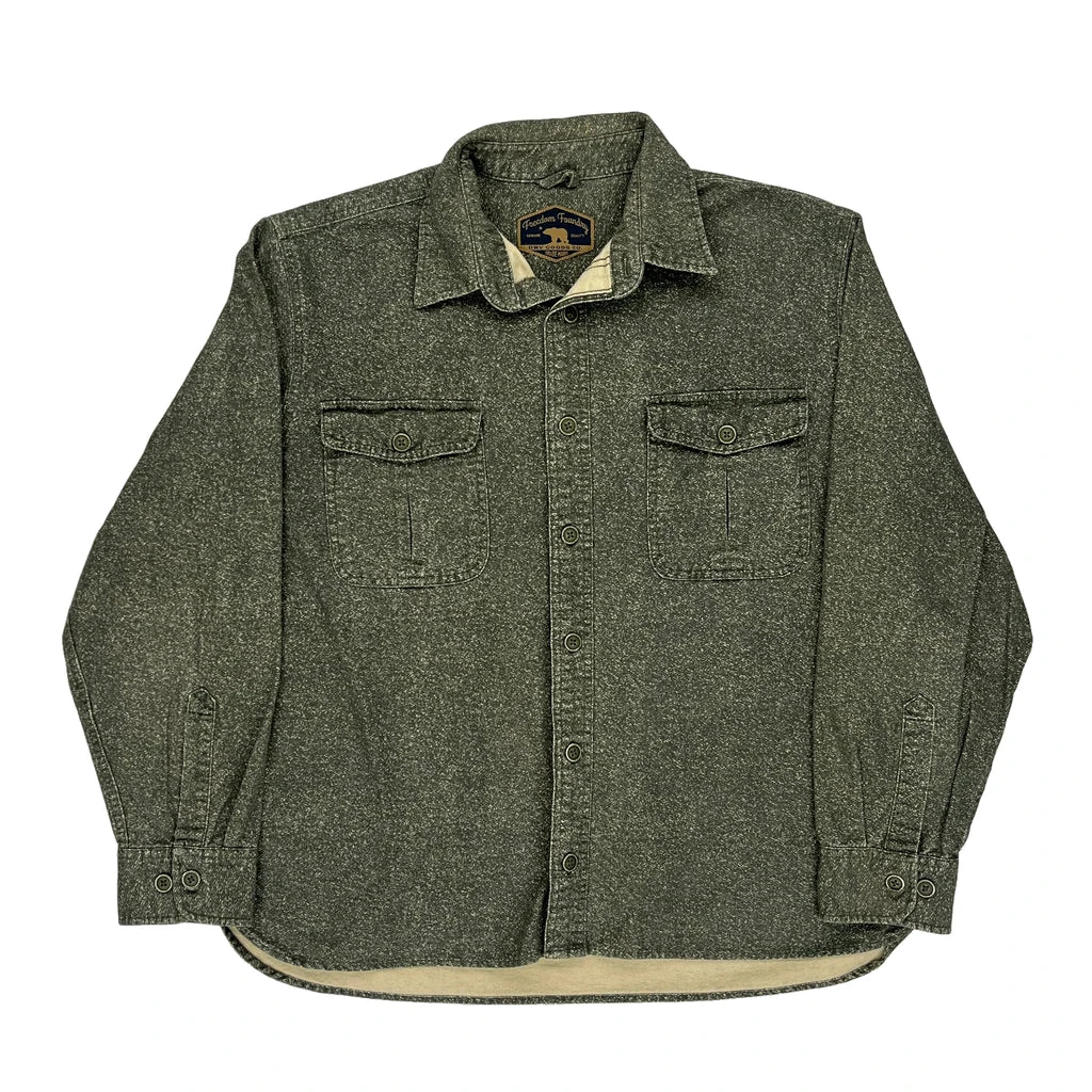 image of Freedom Foundry Dry Goods Co. Shirt - Large Green Cotton