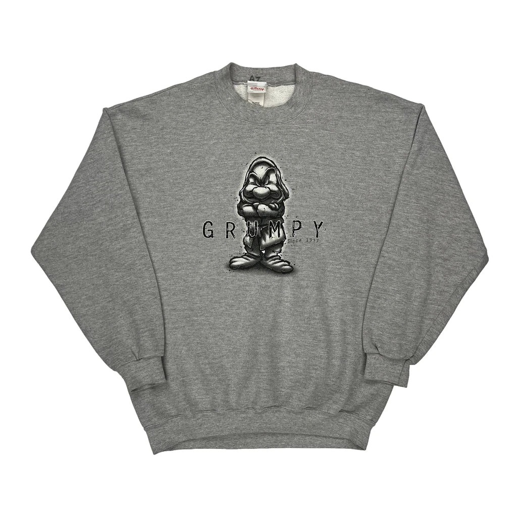 image of Grumpy Disney Sweatshirt - XL Grey Cotton Blend