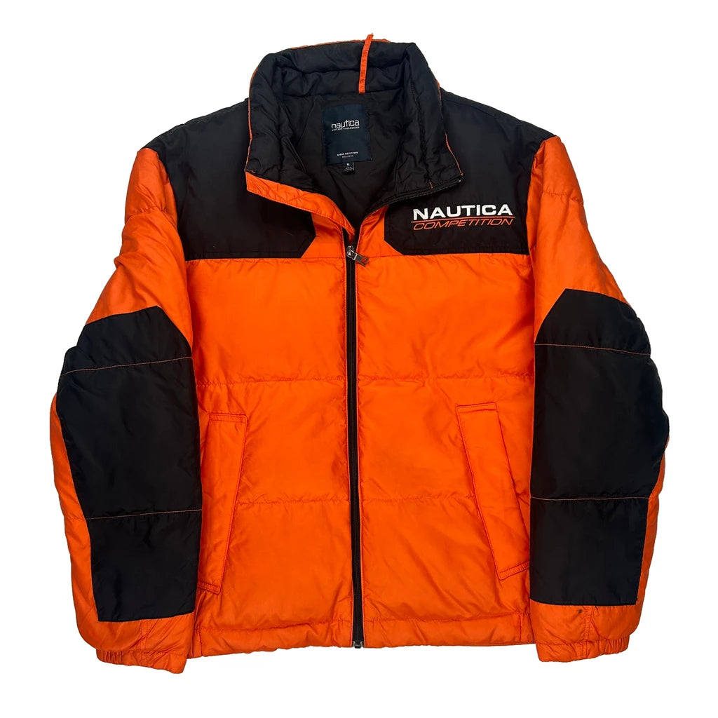 image of Nautica Puffer - Medium Orange Nylon