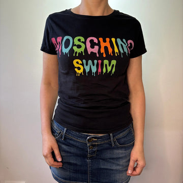 Moschino Spellout T-Shirt - XS Black Cotton