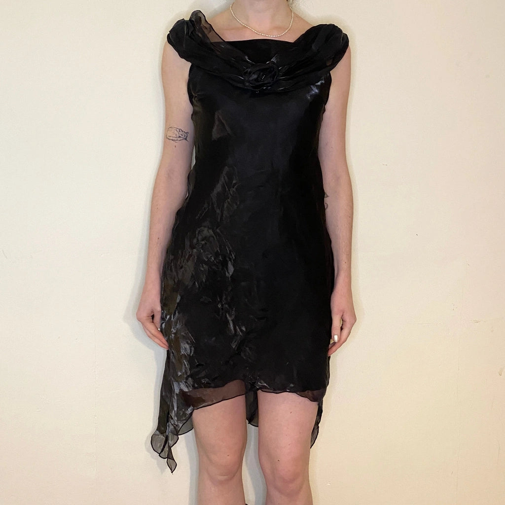 image of Labido Midi Dress - Small Black Polyester