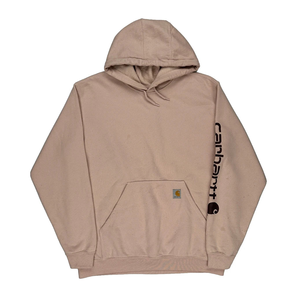image of Carhartt Oversized Hoodie - Large Beige Cotton Blend