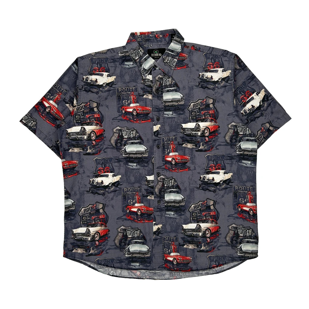 image of Red Head Patterned Shirt - XL Multicoloured Cotton