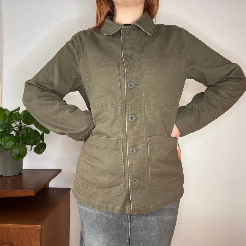 image of Piombo Worker Jacket - Small Green Cotton