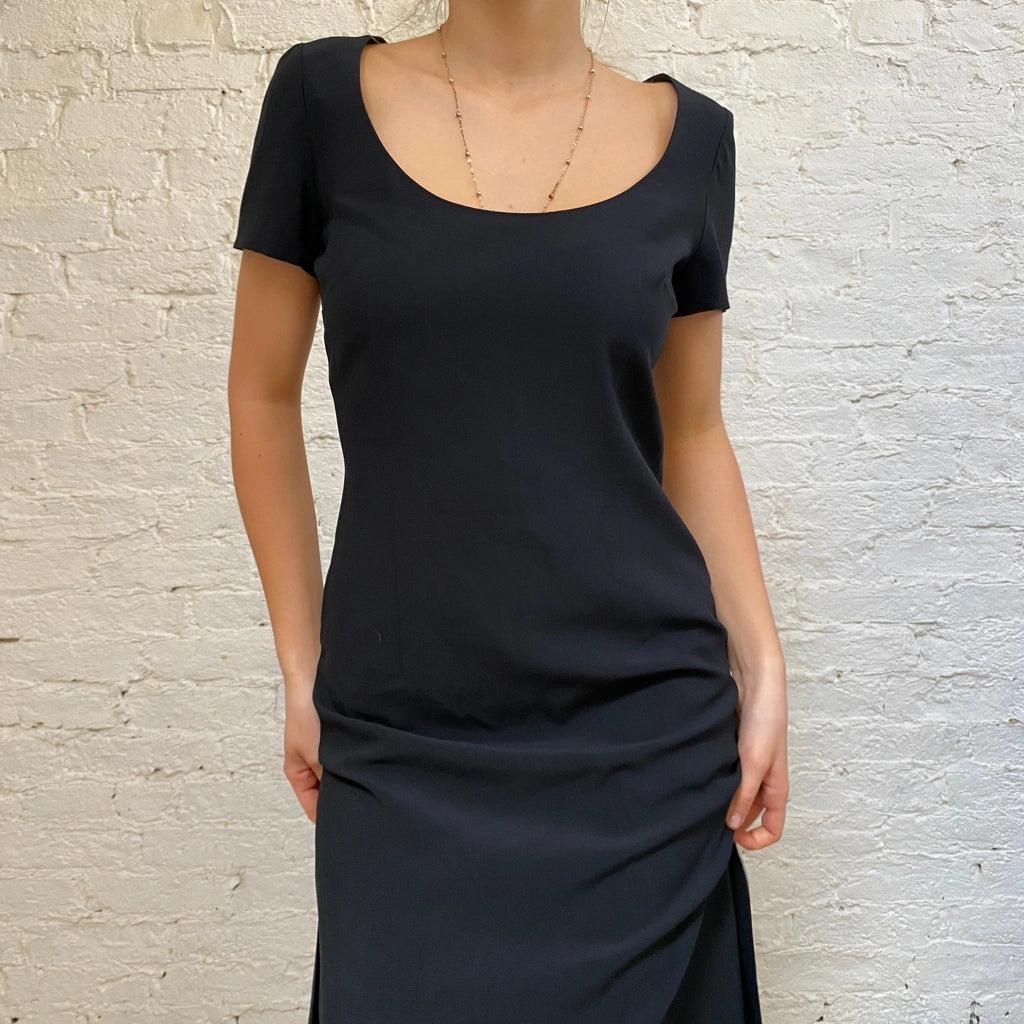 image of Repetita Juvant Moschino Couture Dress - Small Black Cotton