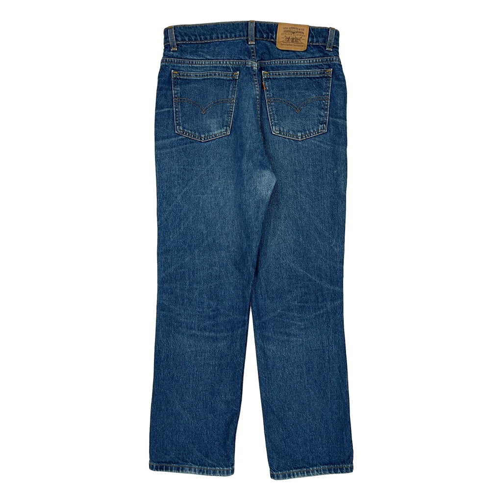 image of Orange Tab Levis Jeans - 34W 30L Blue Cotton