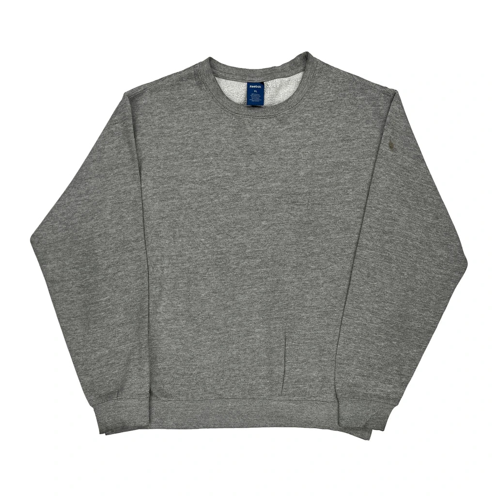 image of Reebok Sweatshirt - XL Grey Cotton Blend