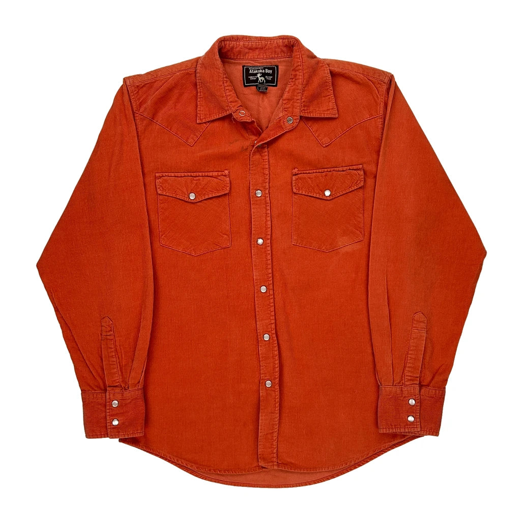 image of Atakoka Bay Shirt - Large Orange Cotton