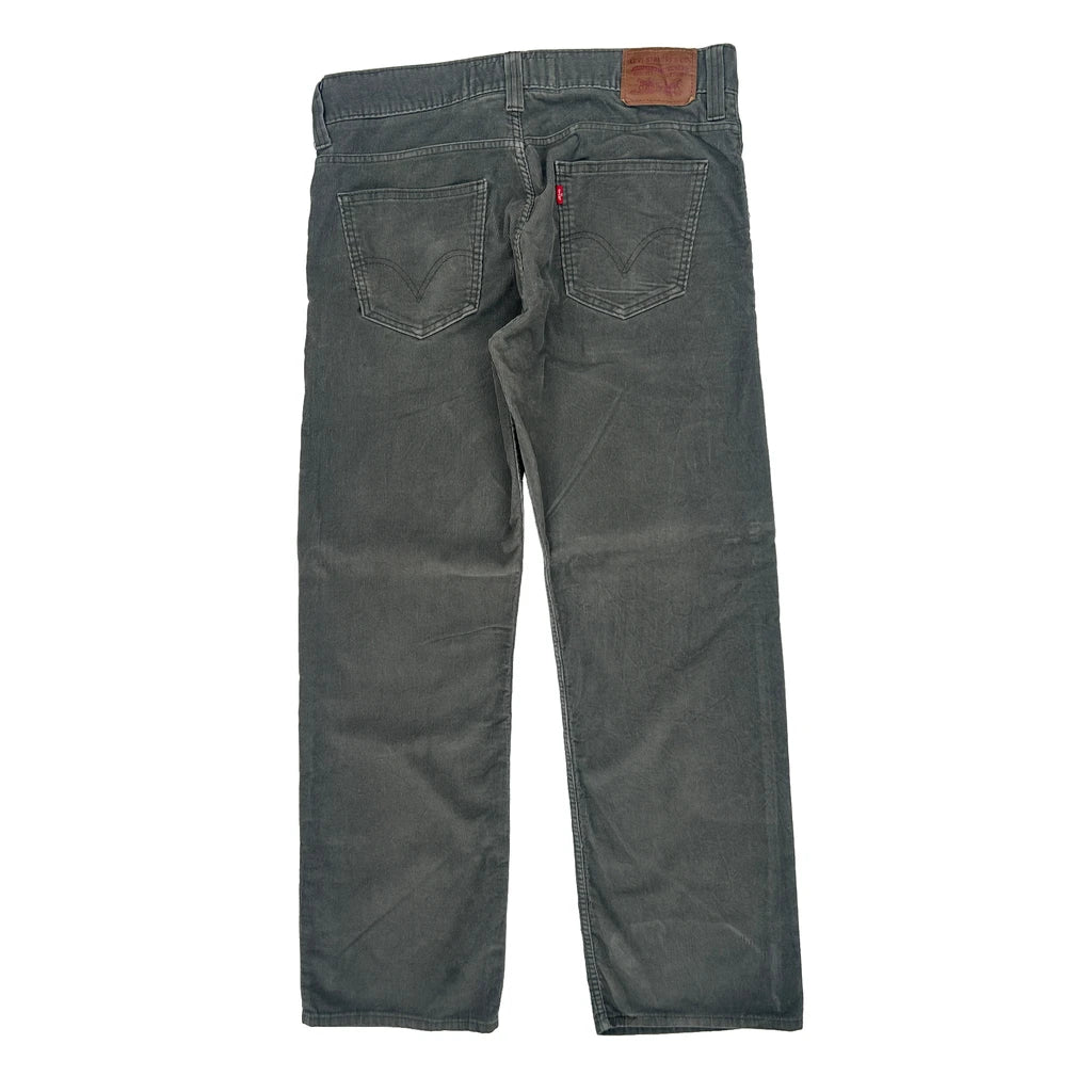 image of Levis Cord Trousers - 37″ Waist Grey Cotton Blend