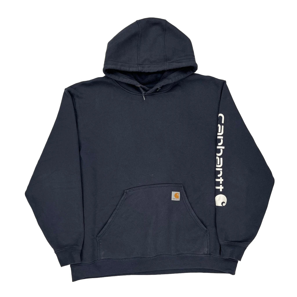 image of Original Fit Carhartt Hoodie - 2XL Navy Cotton Blend