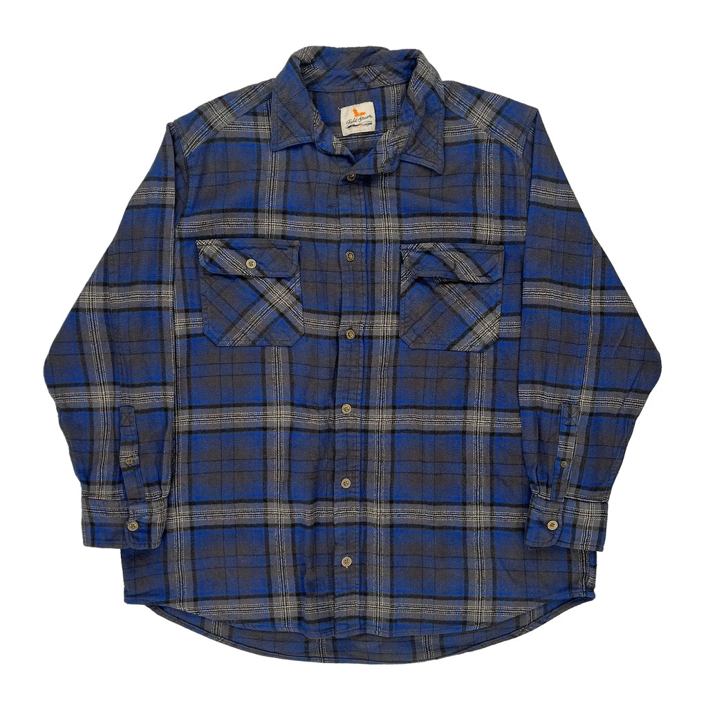 image of Field & Stream Checked Flannel Shirt - 2XL Blue Cotton