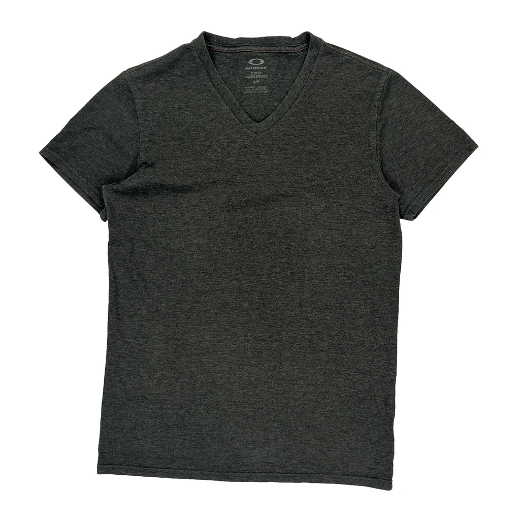 image of Oakley Slim Fit T-Shirt - Small Grey Cotton Blend