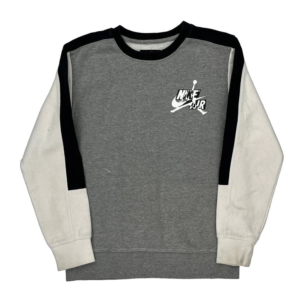 image of Age 12-13 Jordan Sweatshirt - Large Grey Cotton Blend