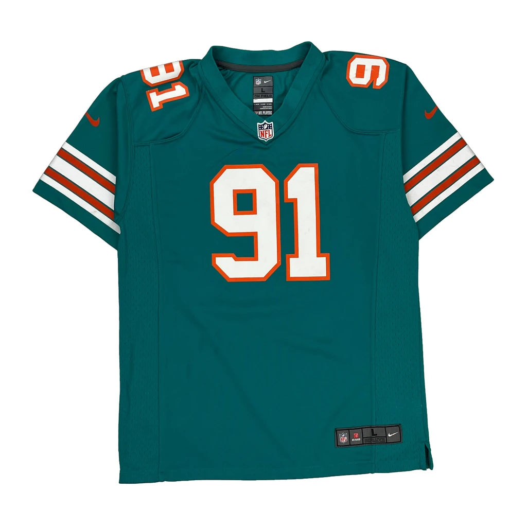 image of Miami Dolphins Nike Nfl Jersey - Large Blue Polyester