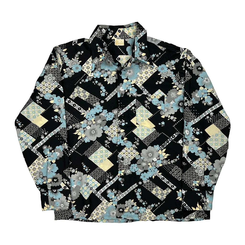 image of Kings Road Patterned Shirt - XL Black Polyester