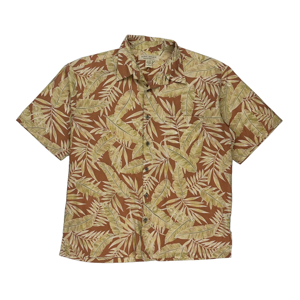 image of Island Republic Hawaiian Shirt - XL Brown Cotton
