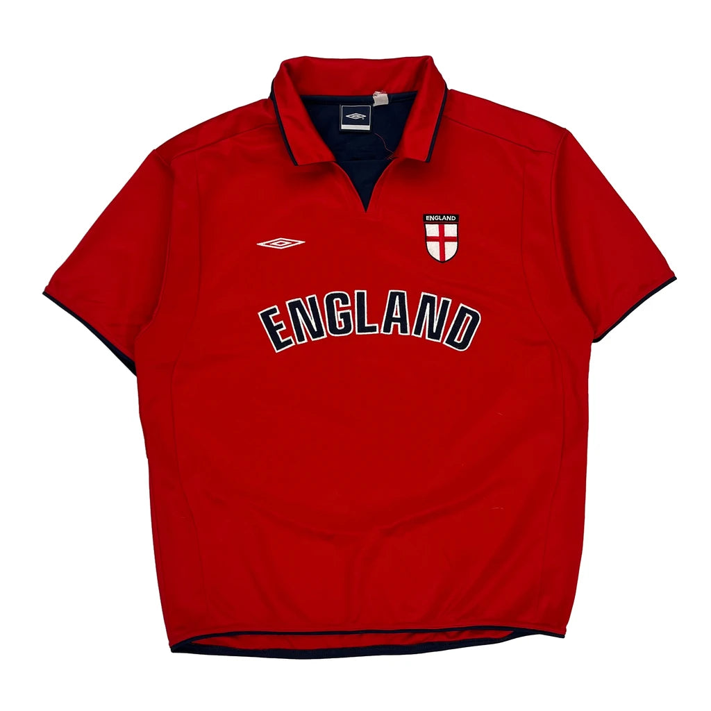 image of England Umbro Football Football Shirt - XL Red Polyester