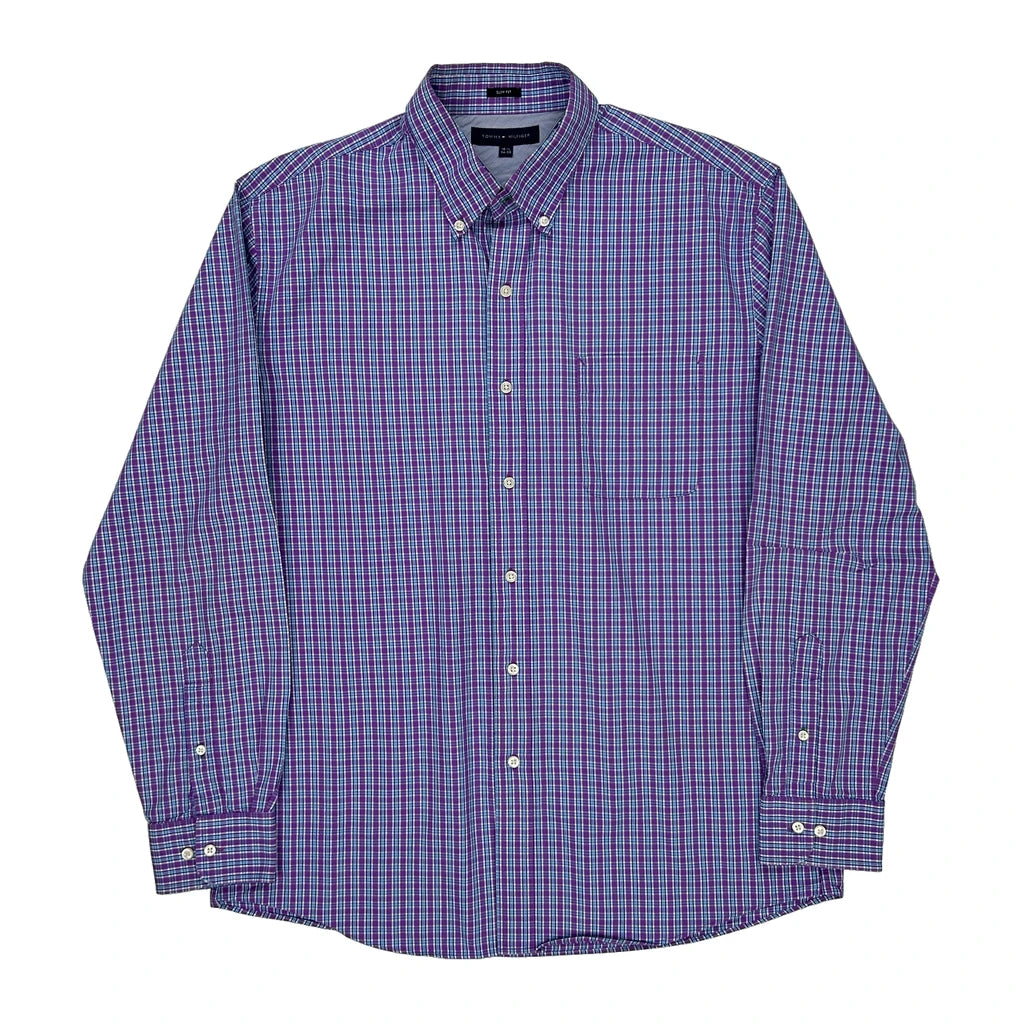 image of Tommy Hilfiger Checked Shirt - Large Multicoloured Cotton