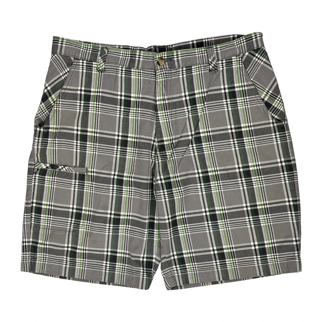 image of Dickies Checked Shorts - 38W 9L Grey Cotton