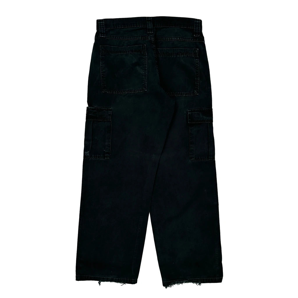 image of Wrangler Cargo Trousers - 31″ Waist Black Cotton